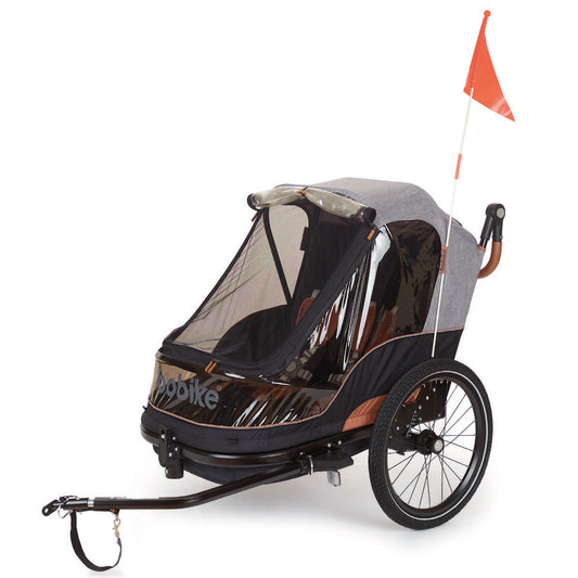 Bobike Bicycle Trailer Moobe Grey for 2 Children