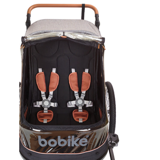 Bobike Bicycle Trailer Moobe Grey for 2 Children
